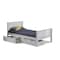 Alaterre Furniture Harmony Twin Wood Platform Bed with Storage Drawers, Dove Gray AJHO1080S - alternate 1